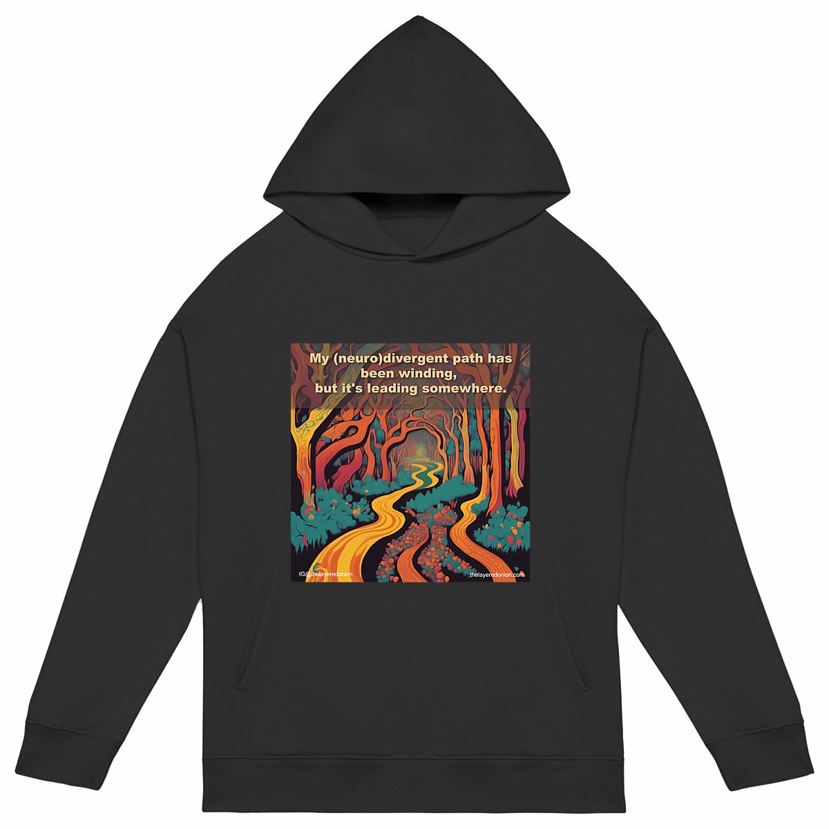 Unisex oversized hoodie - Winding path