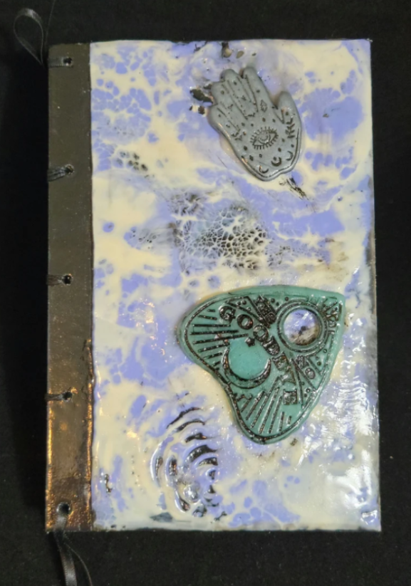 Encaustic journal or encaustic journals by Andi Dees. Andi's are available on Etsy. Mental health through the arts. Shows the power of art for mental health/ art and mental health.